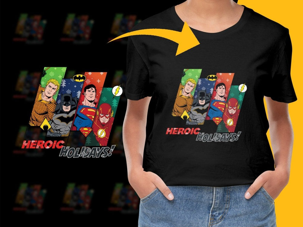 Heroic Holidays Characters DC Comics Christmas PNG File - Teepew