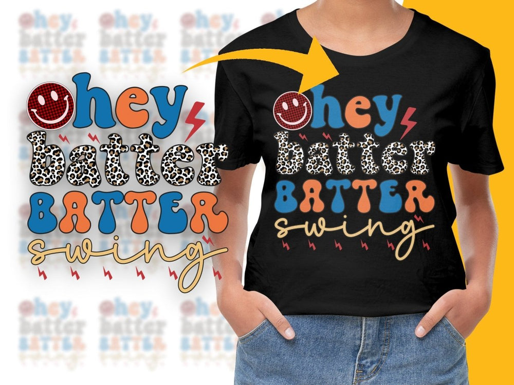 Hey Batter Batter Swing Fun Graphic PNG File - Teepew