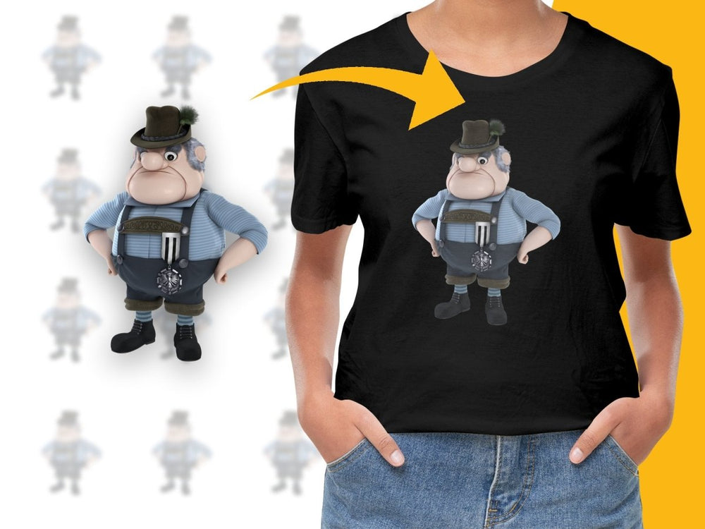 Hilarious Old Man Character in Classic Outfit PNG File - Teepew