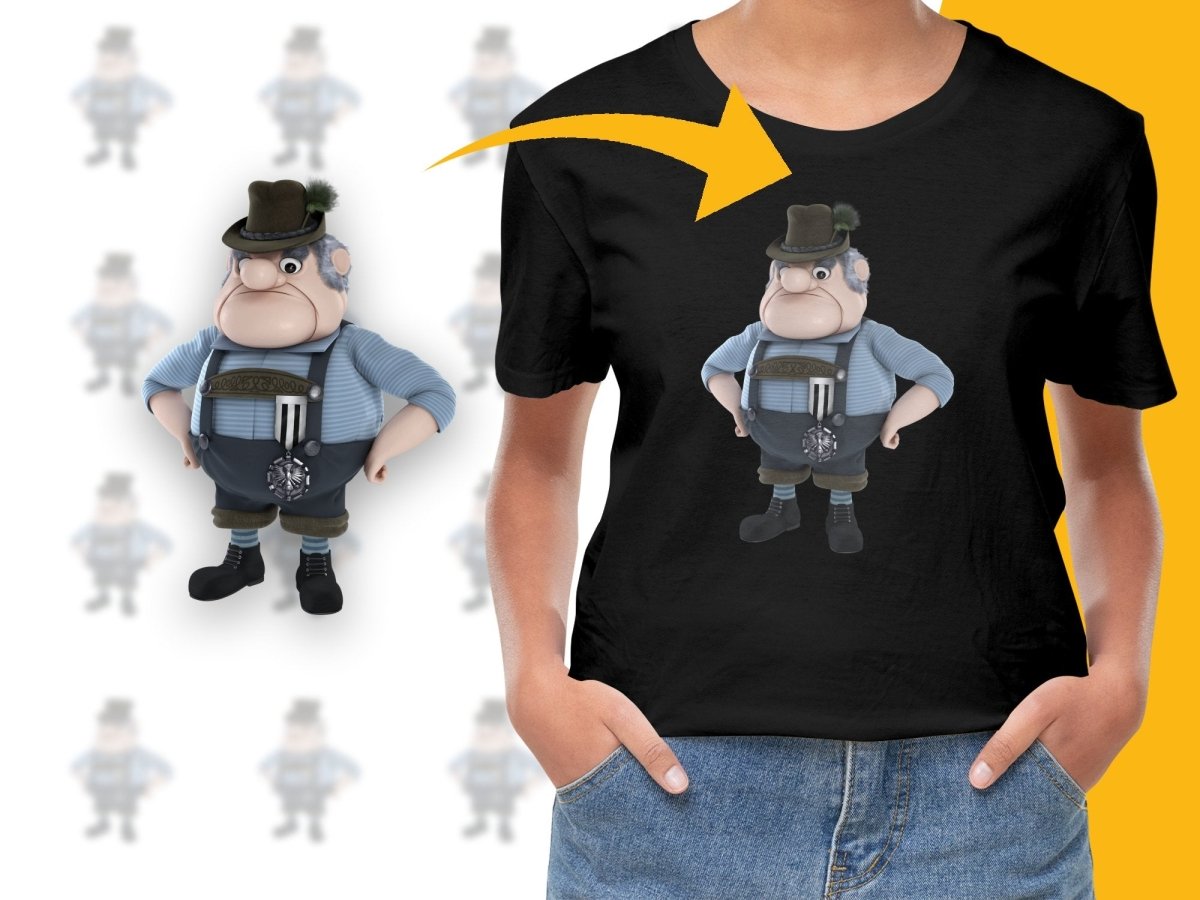 Hilarious Old Man Character in Classic Outfit PNG File - Teepew