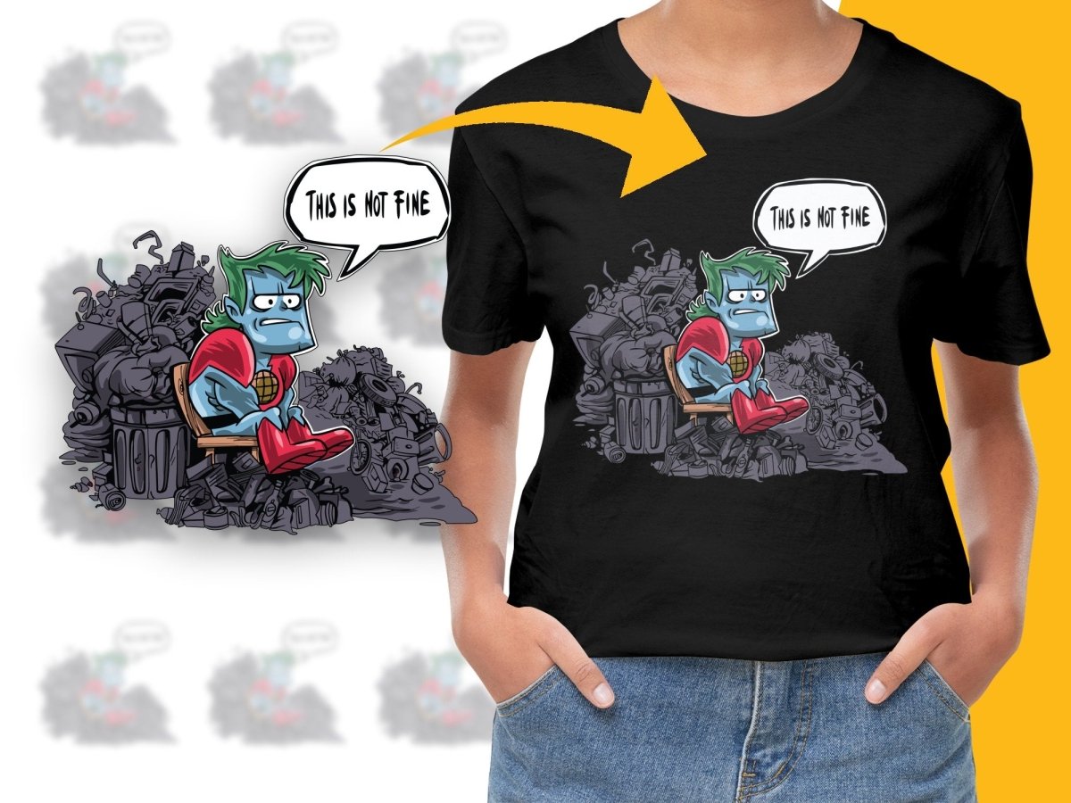 Hilarious This Is Not Fine Cartoon Graphic PNG File - Teepew