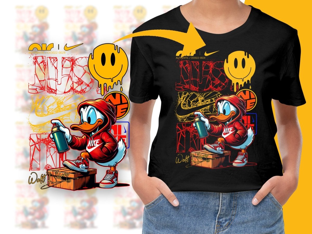 Hip Stylish Street Art Donald Duck Graffiti PNG File - Teepew