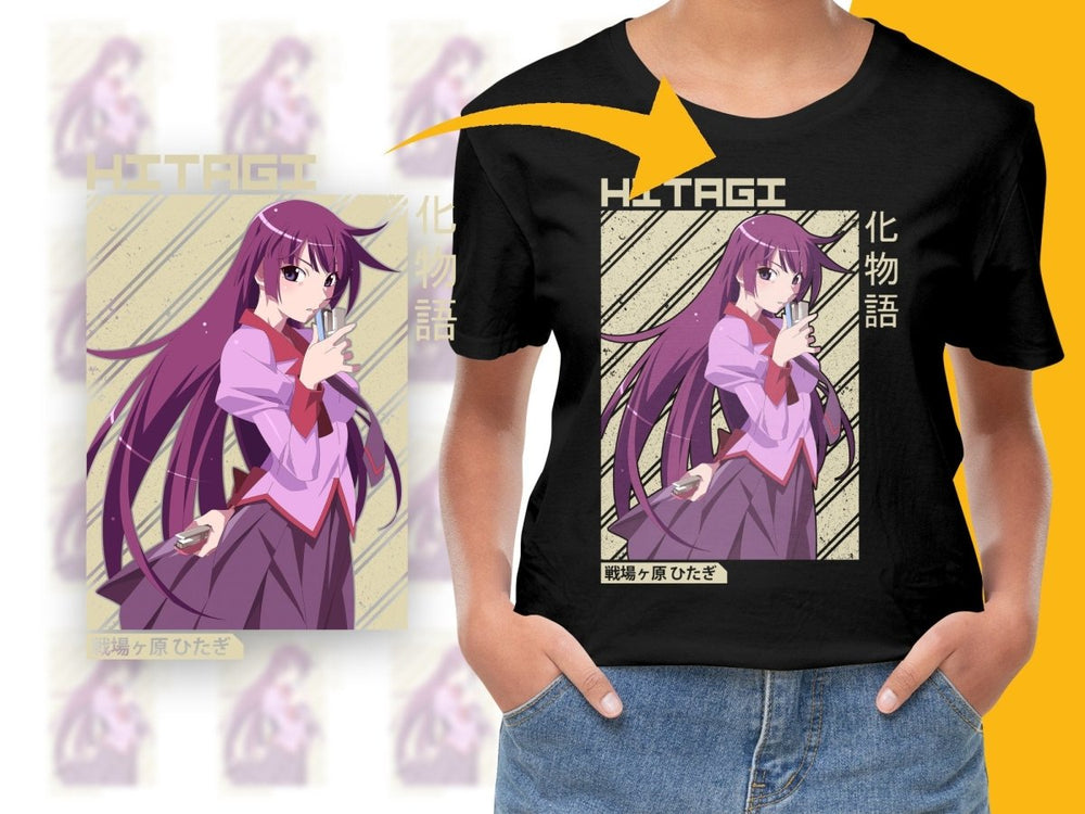 Hitagi Bakemonogatari Anime Character PNG Digital - Teepew