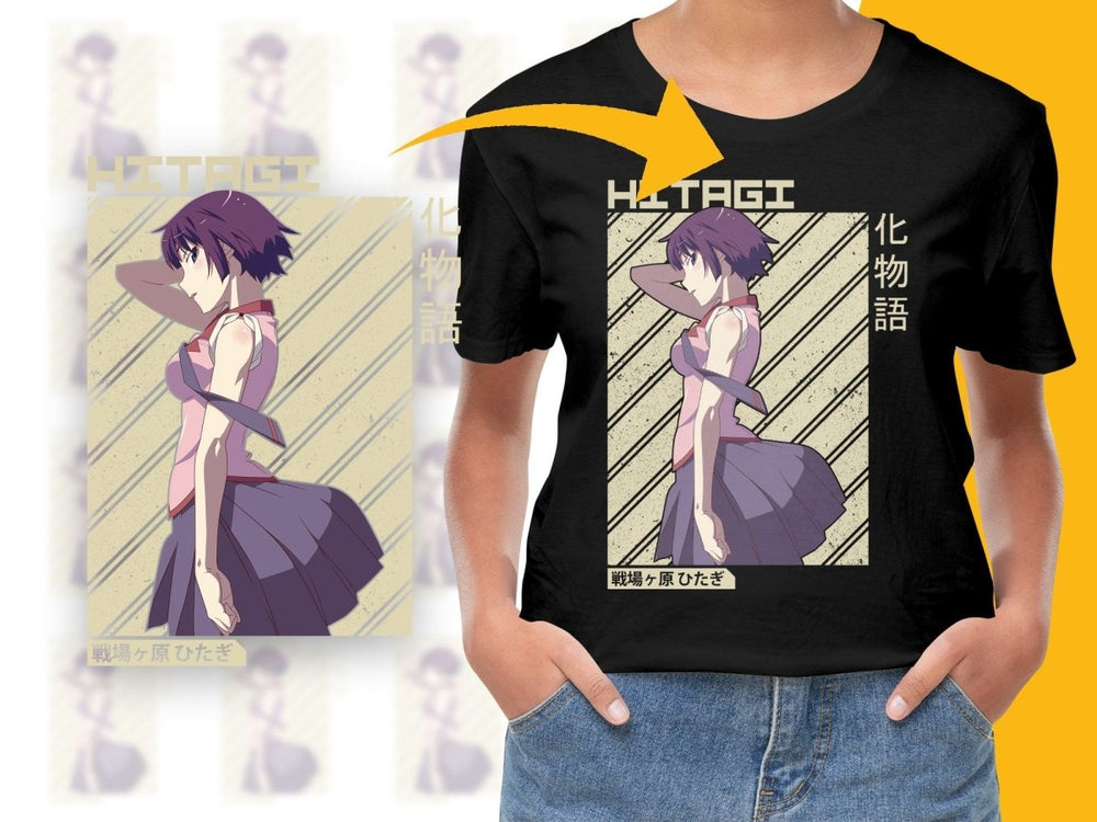 Hitagi Digital Art Print Anime Character PNG Digital - Teepew