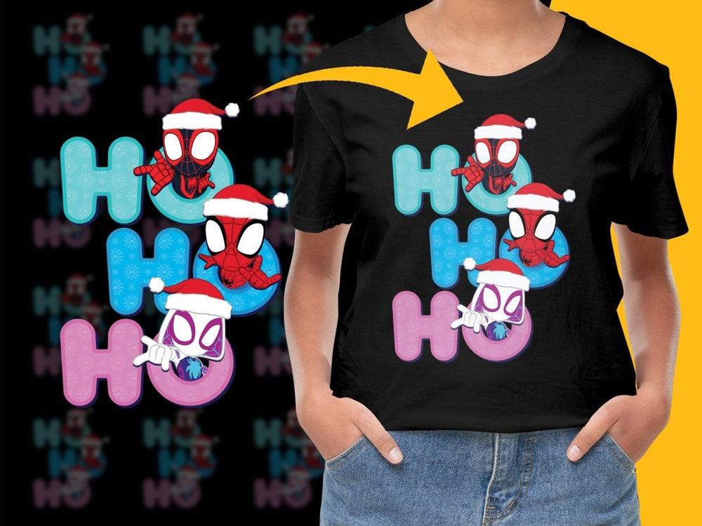 Ho Ho Ho Spiderman Miles Morales Christmas PNG File - Teepew