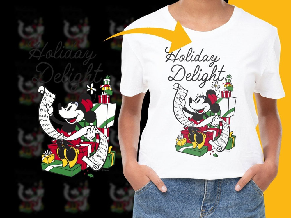 Holiday Delight Minnie Mouse Christmas PNG File - Teepew