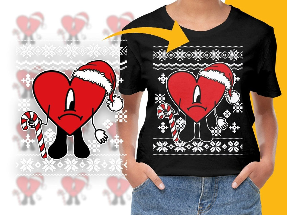 Holiday Heart Character with Candy Cane PNG File - Teepew