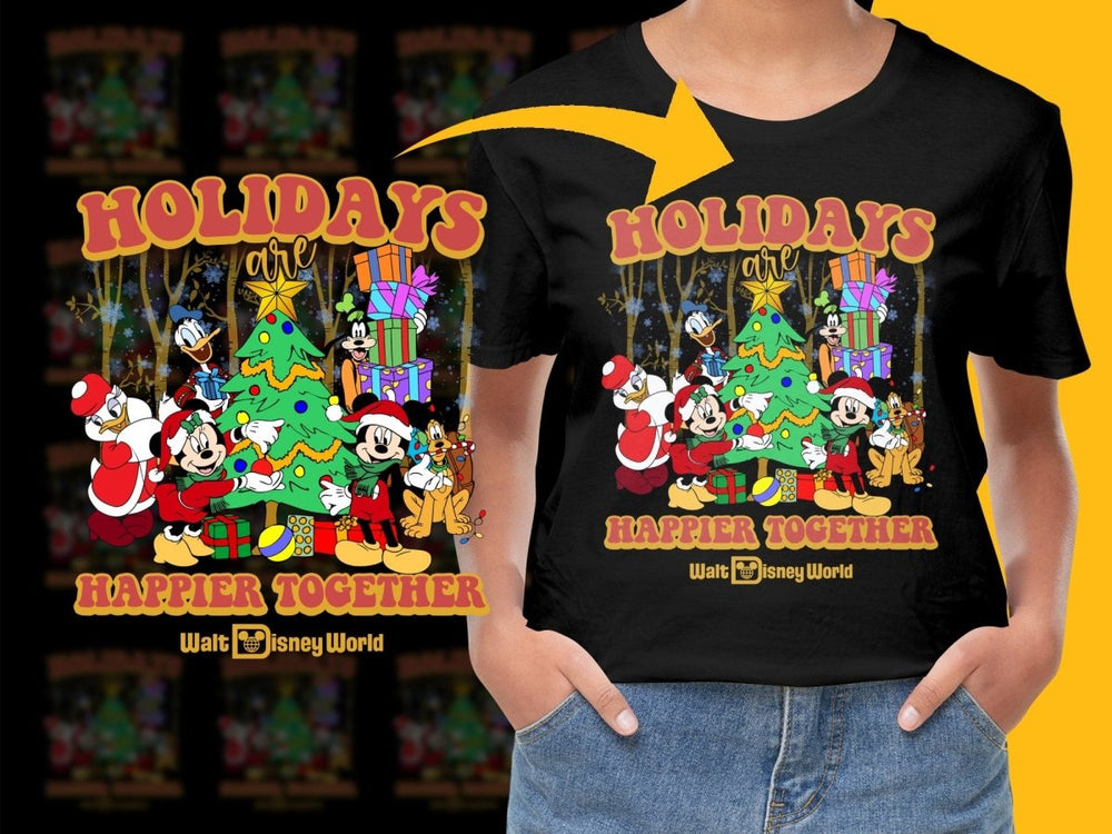 Holidays are Happier Together Disney World PNG File - Teepew