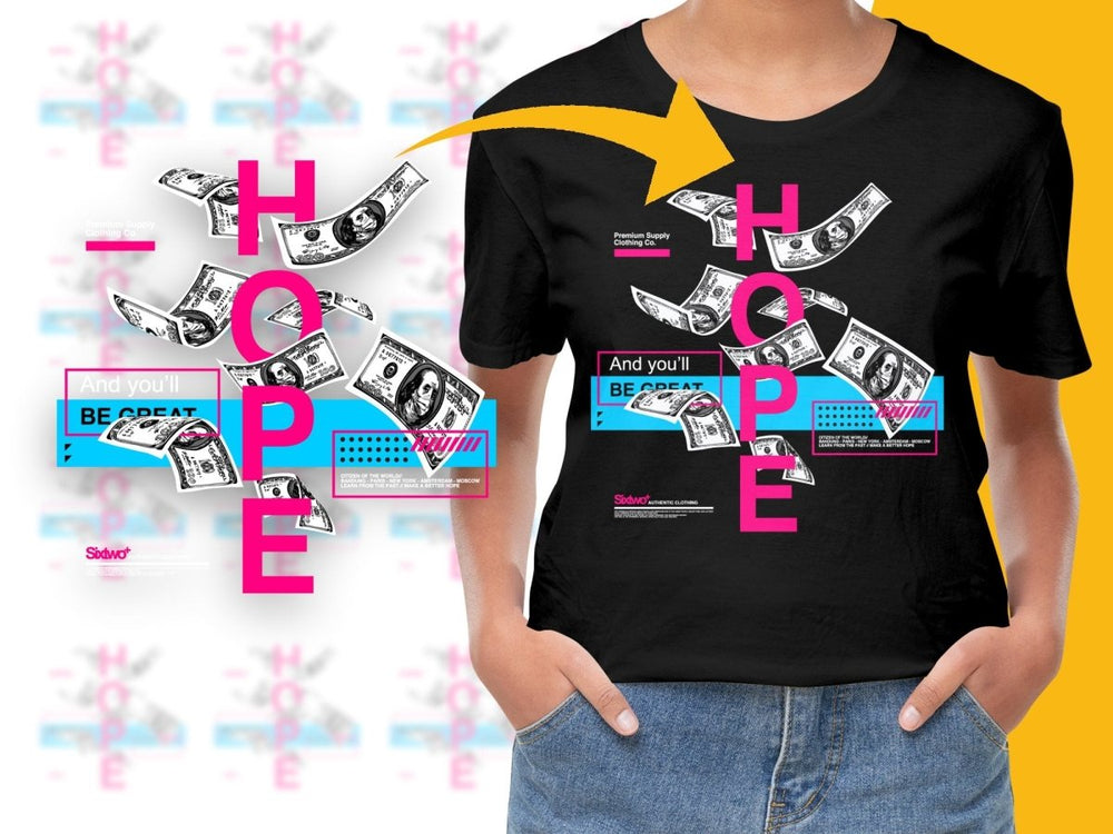 Hope Be Great Money Flying Graphic PNG File - Teepew