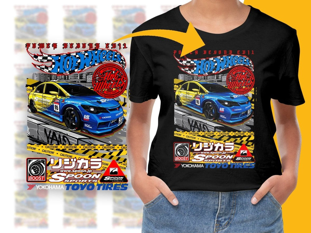 Hot Wheels Spoon Sports Racing Car Graphic PNG File - Teepew
