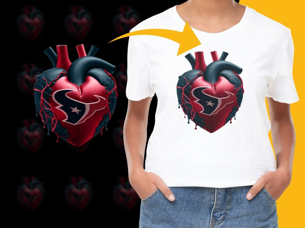 Houston Texans Heart Design PNG File - Teepew