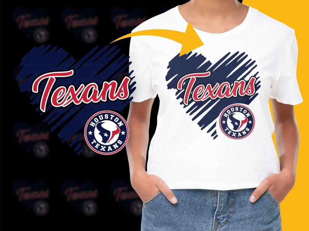 Houston Texans Heart Design PNG File - Teepew