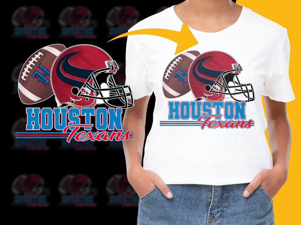 Houston Texans Helmet and Football Graphic PNG File - Teepew