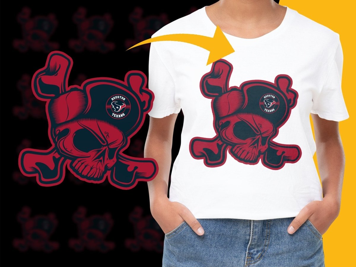 Houston Texans Skull and Crossbones PNG File - Teepew