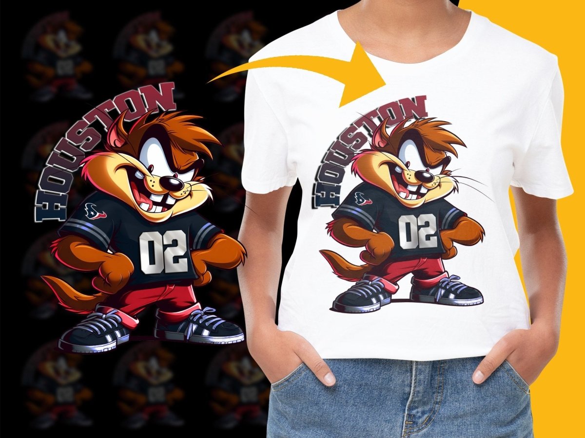 Houston Texans Taz 02 Custom Design PNG File - Teepew