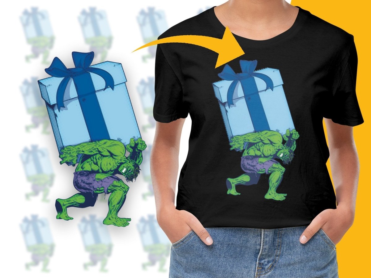 Hulk Carrying Gift Box Design Christmas PNG File - Teepew