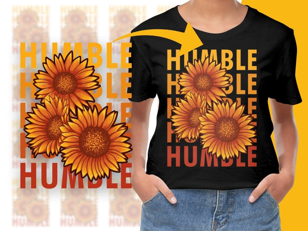 Humble Sunflower Art Design Graphic PNG File - Teepew