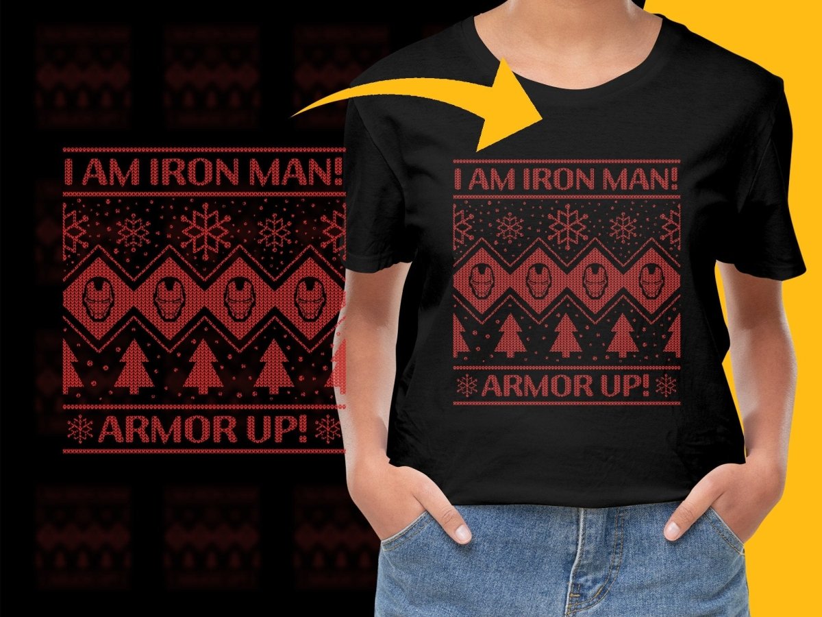 I Am Iron Man Armor Up Christmas Themed PNG File - Teepew