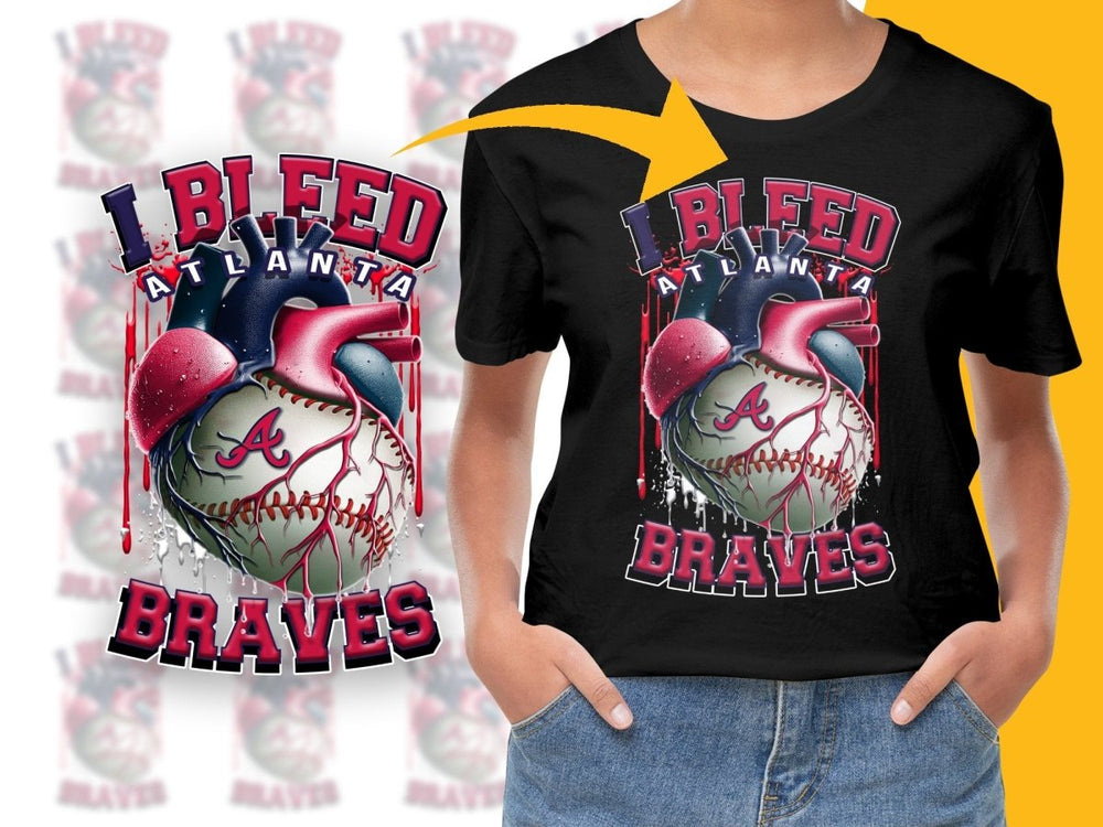 I Bleed For Atlanta Braves Baseball PNG File - Teepew