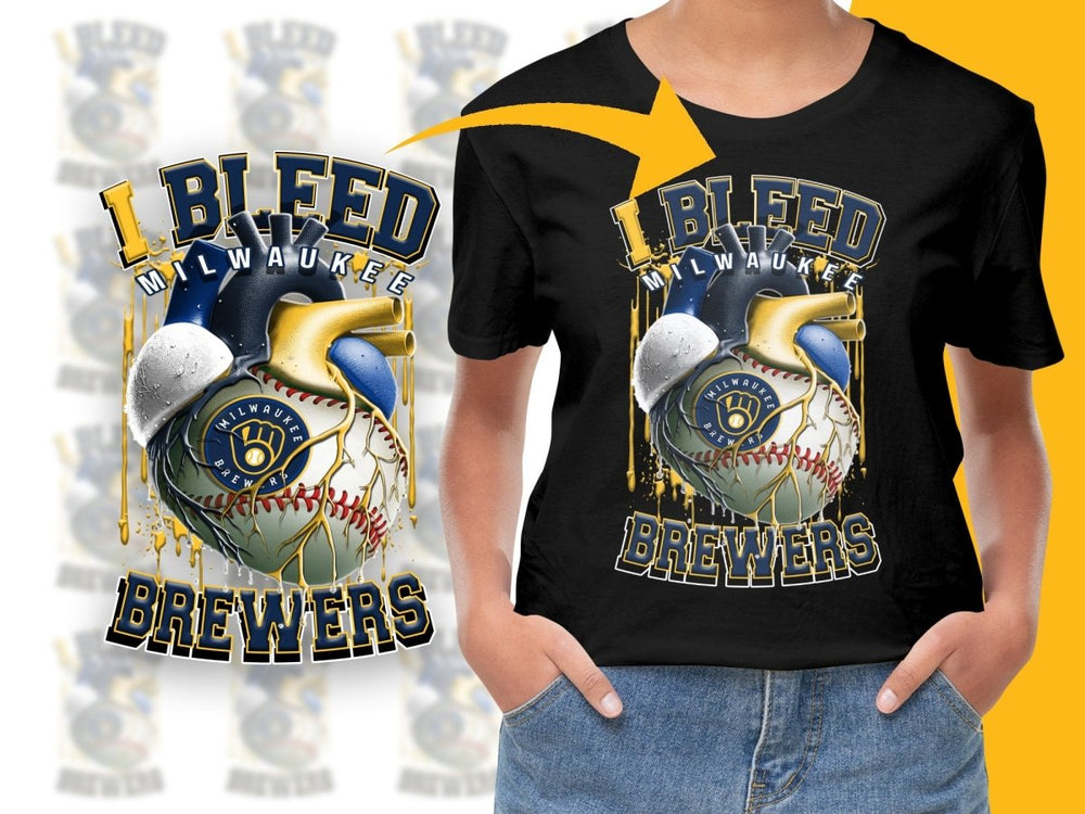 I Bleed For Brewers Baseball PNG File - Teepew