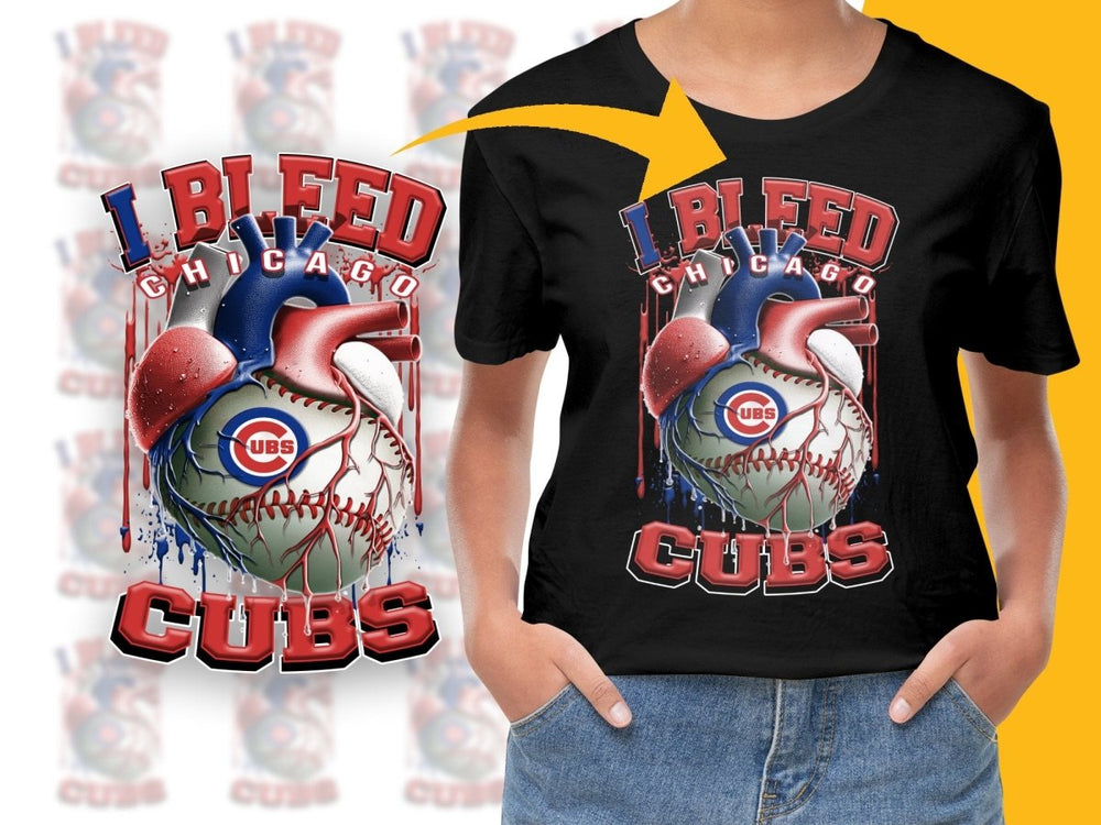 I Bleed For Chicago Cubs Baseball PNG File - Teepew