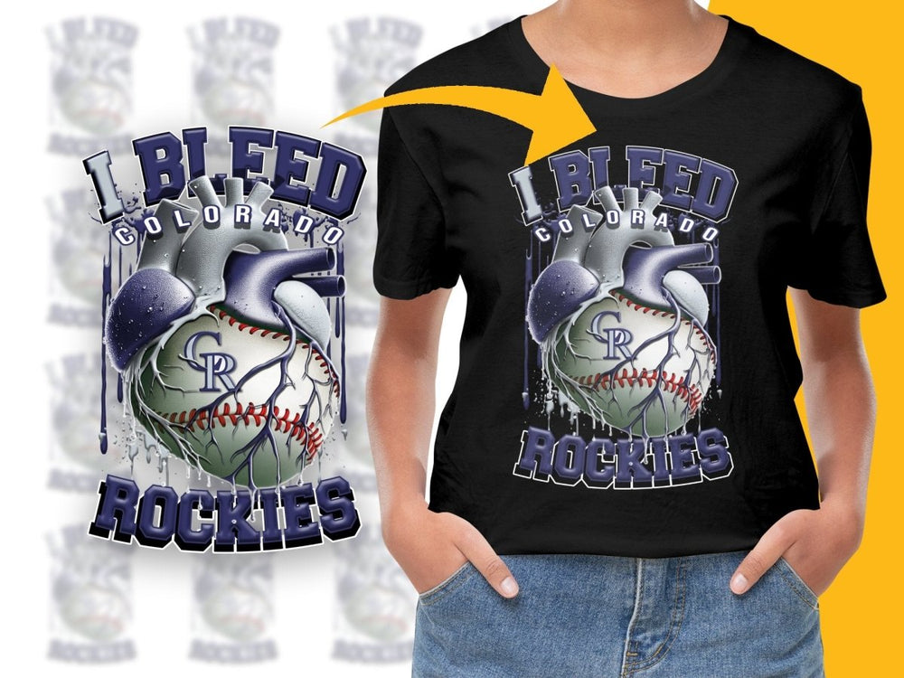 I Bleed For Colorado Rockies Baseball PNG File - Teepew
