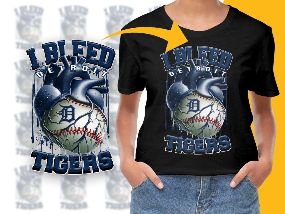I Bleed For Detroit Tigers Baseball PNG File - Teepew