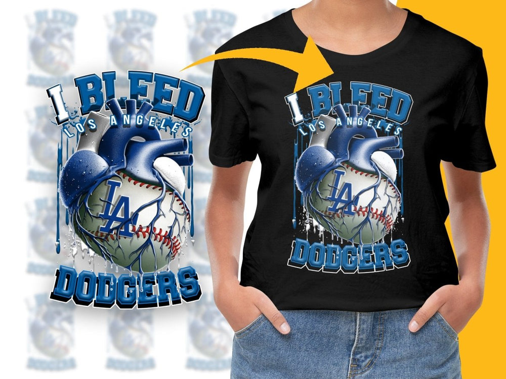 I Bleed For Los Angeles Dodgers Baseball PNG File - Teepew