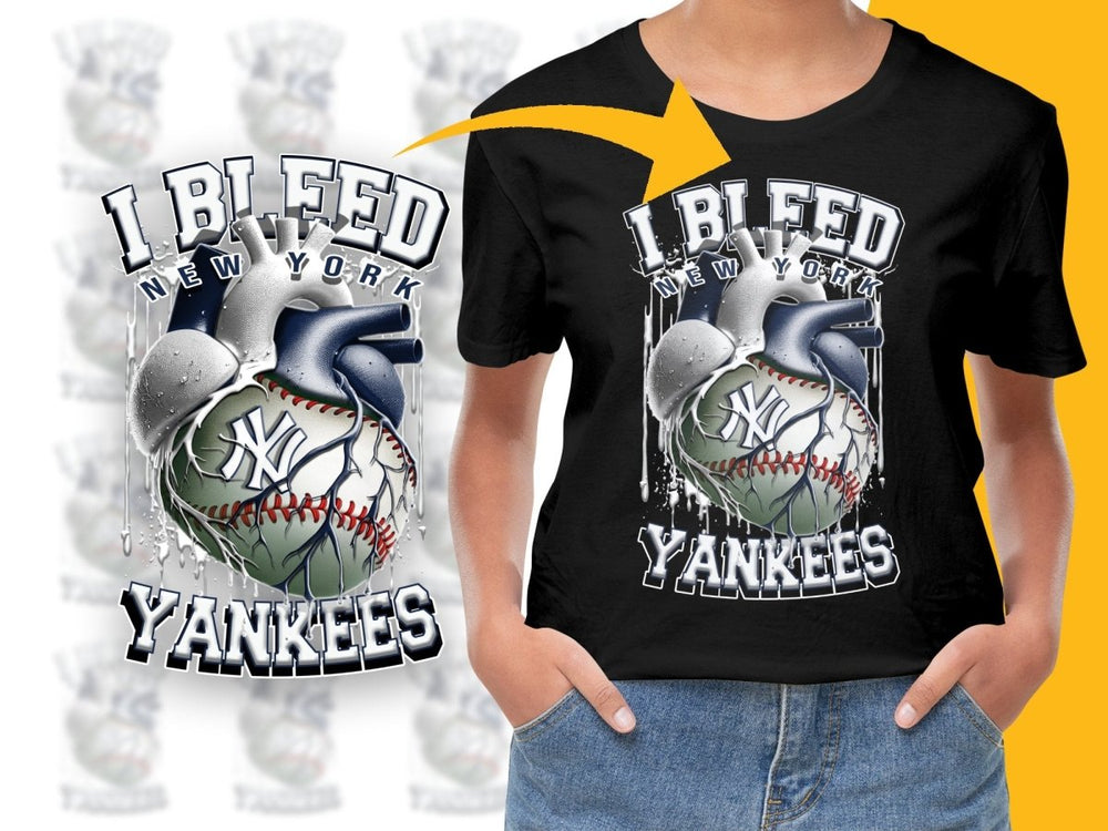 I Bleed For New York Yankees Baseball PNG File - Teepew