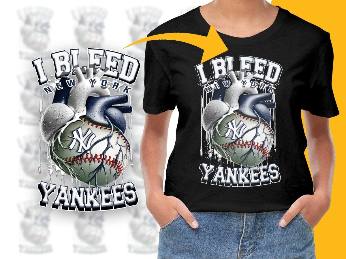 I Bleed For New York Yankees Baseball PNG File - Teepew