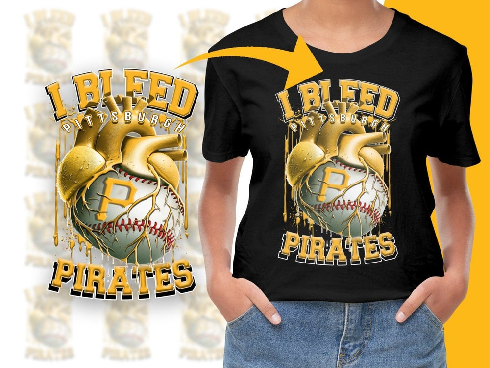 I Bleed For Pittsburgh Pirates Baseball PNG File - Teepew