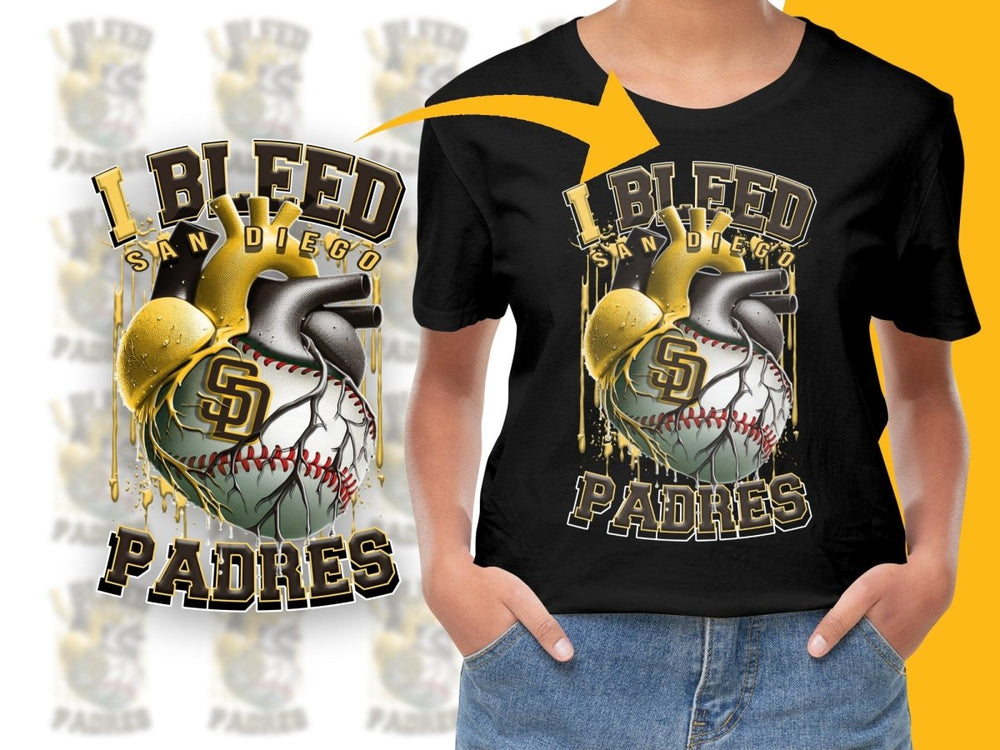 I Bleed For San Diego Padres Baseball PNG File - Teepew