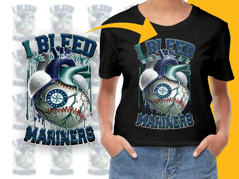 I Bleed For Seattle Mariners Baseball PNG File - Teepew