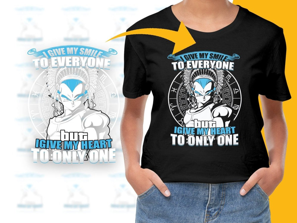 I Give My Smile to Everyone Anime Vegeta Graphic PNG File - Teepew