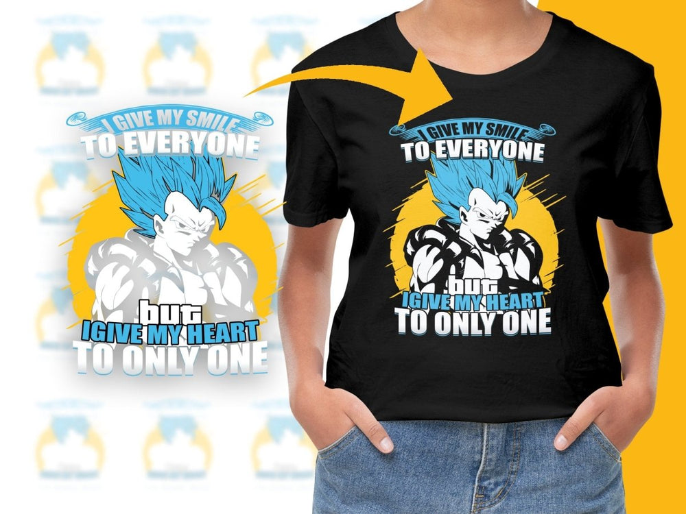 I Give My Smile to Everyone Vegeta Themed PNG File - Teepew