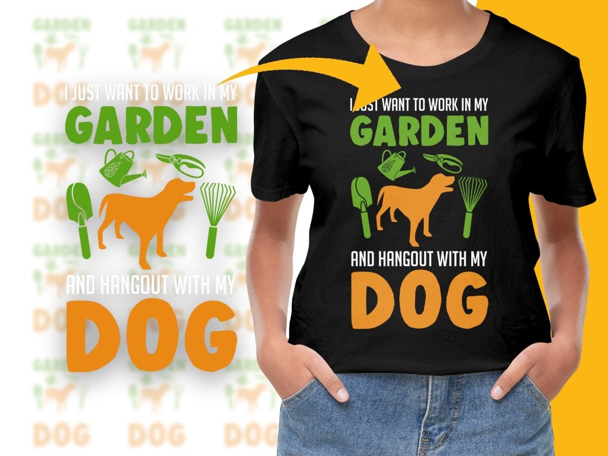 I Just Want to Work in My Garden and Dog PNG File - Teepew