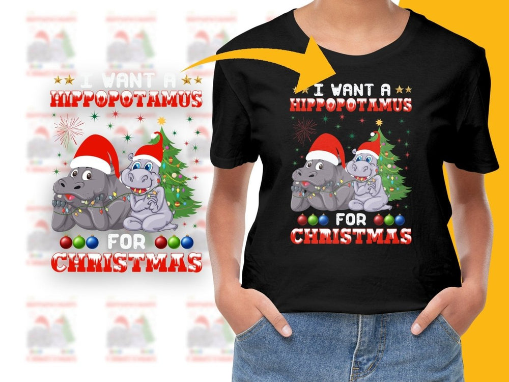 I Want A Hippopotamus For Christmas PNG File - Teepew