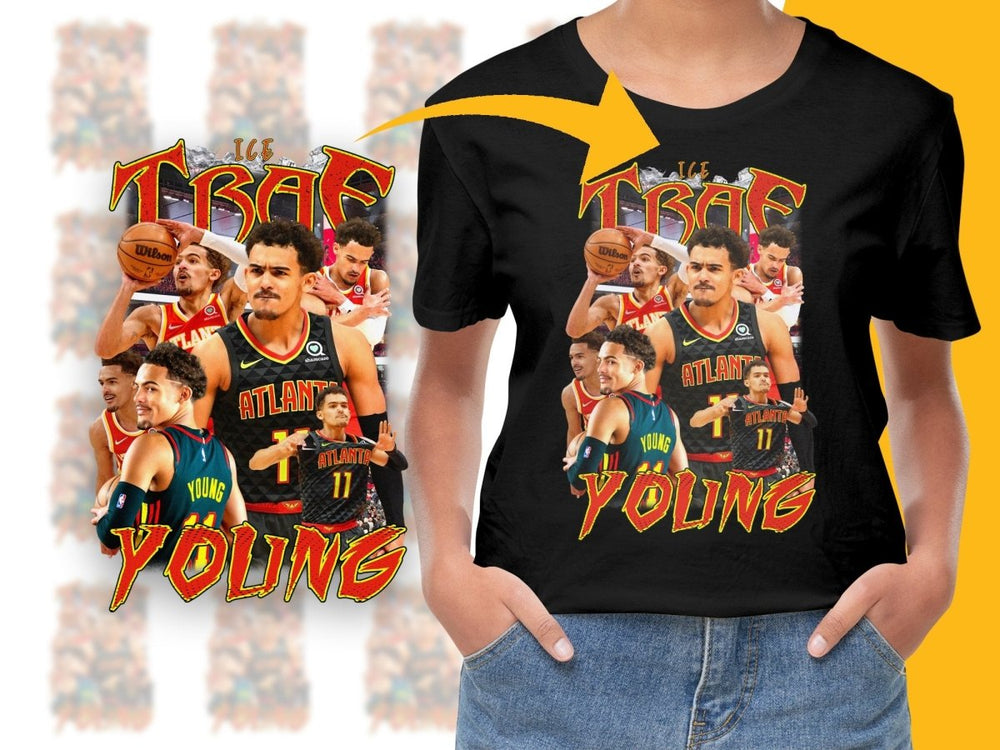 Ice Trae Young Atlanta Basketball Star Bootleg PNG File - Teepew