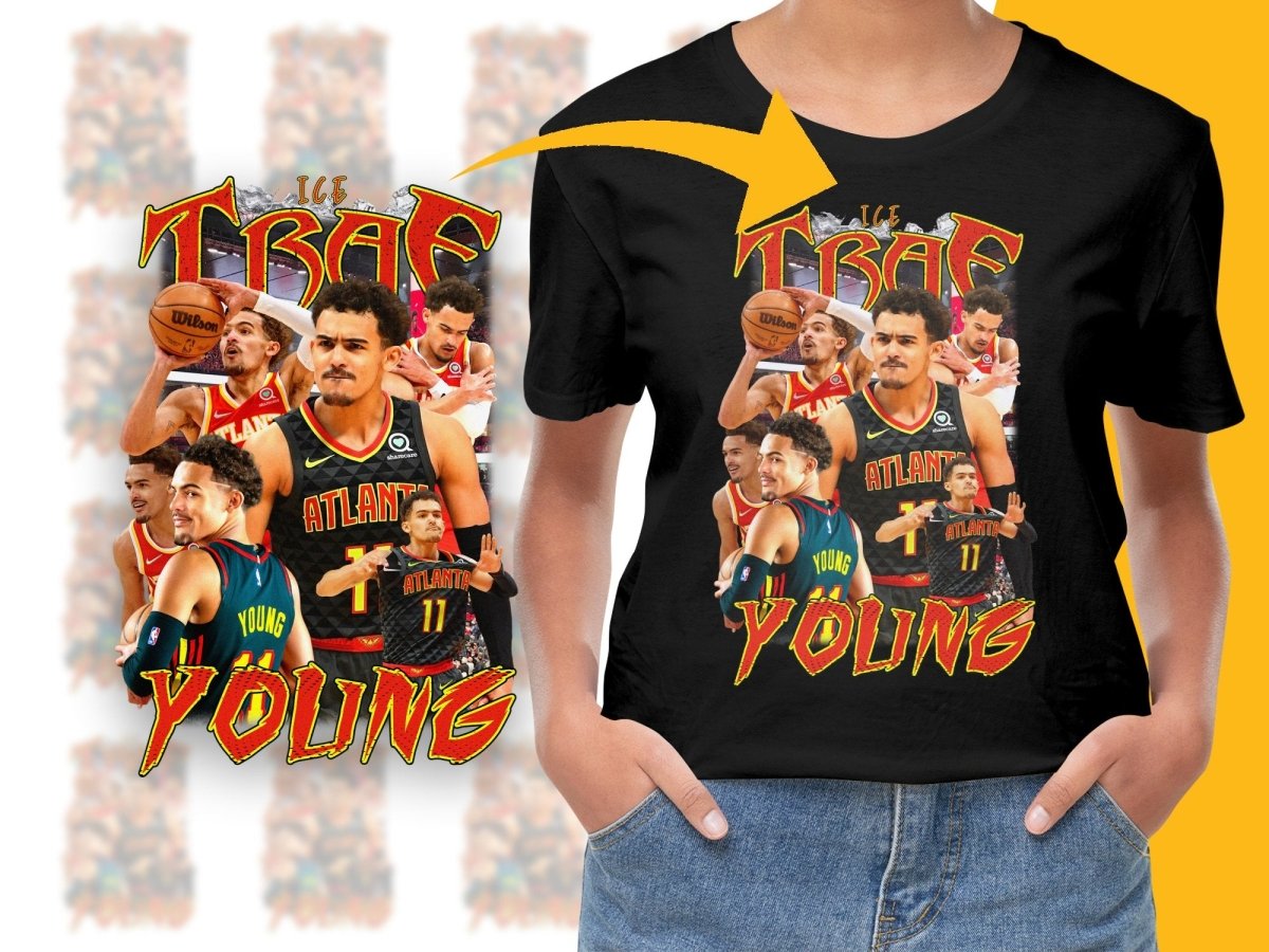 Ice Trae Young Atlanta Basketball Star Bootleg PNG File - Teepew