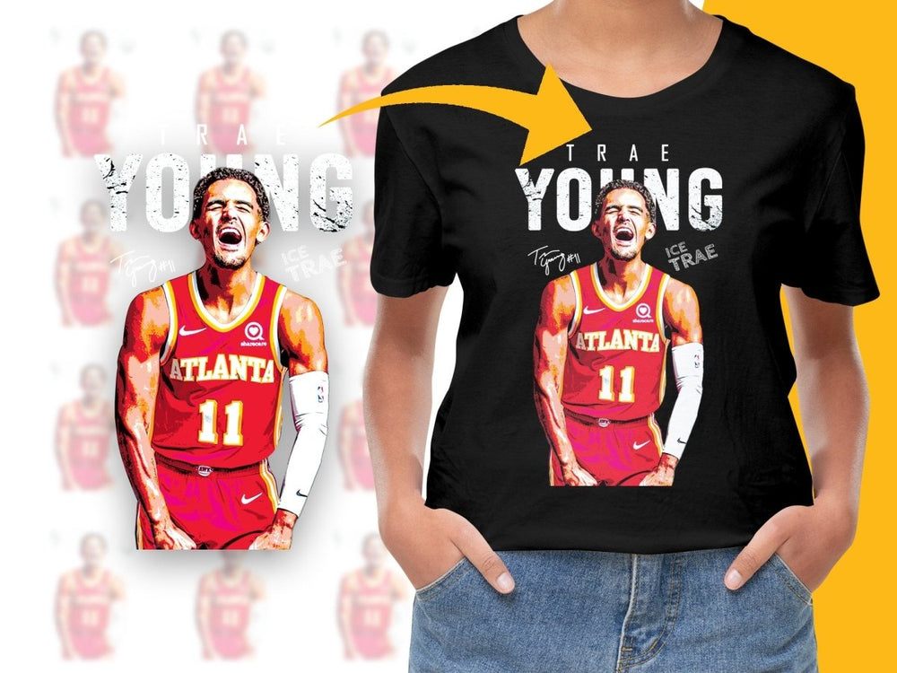 Ice Trae Young Trae Atlanta Hawks Basketball Player PNG File - Teepew