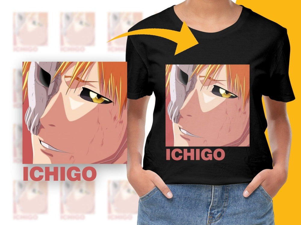 Ichigo Anime Character Portrait PNG Digital Download - Teepew