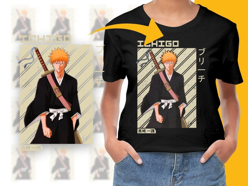 Ichigo Bleach Anime Character PNG Digital Download - Teepew