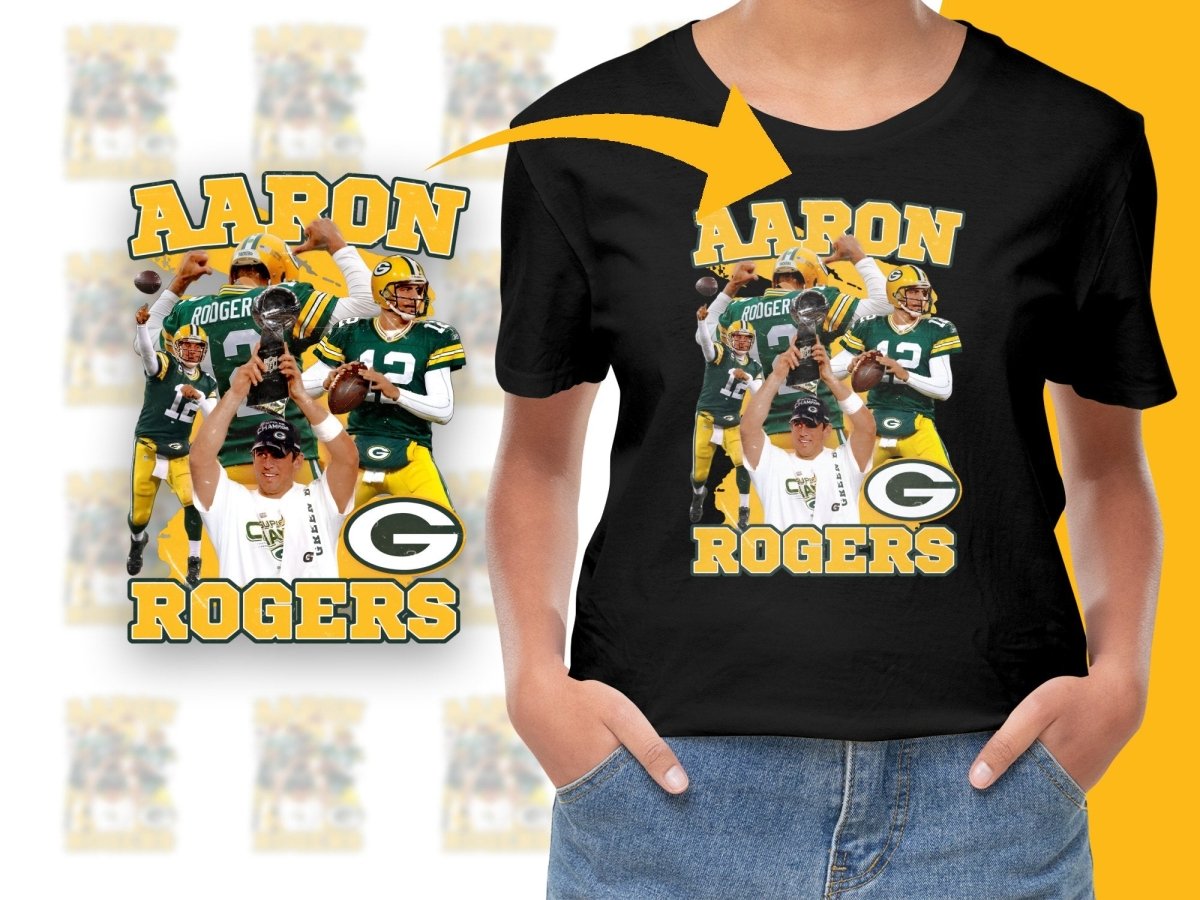 Iconic Aaron Rogers NFL Player Celebration PNG File - Teepew