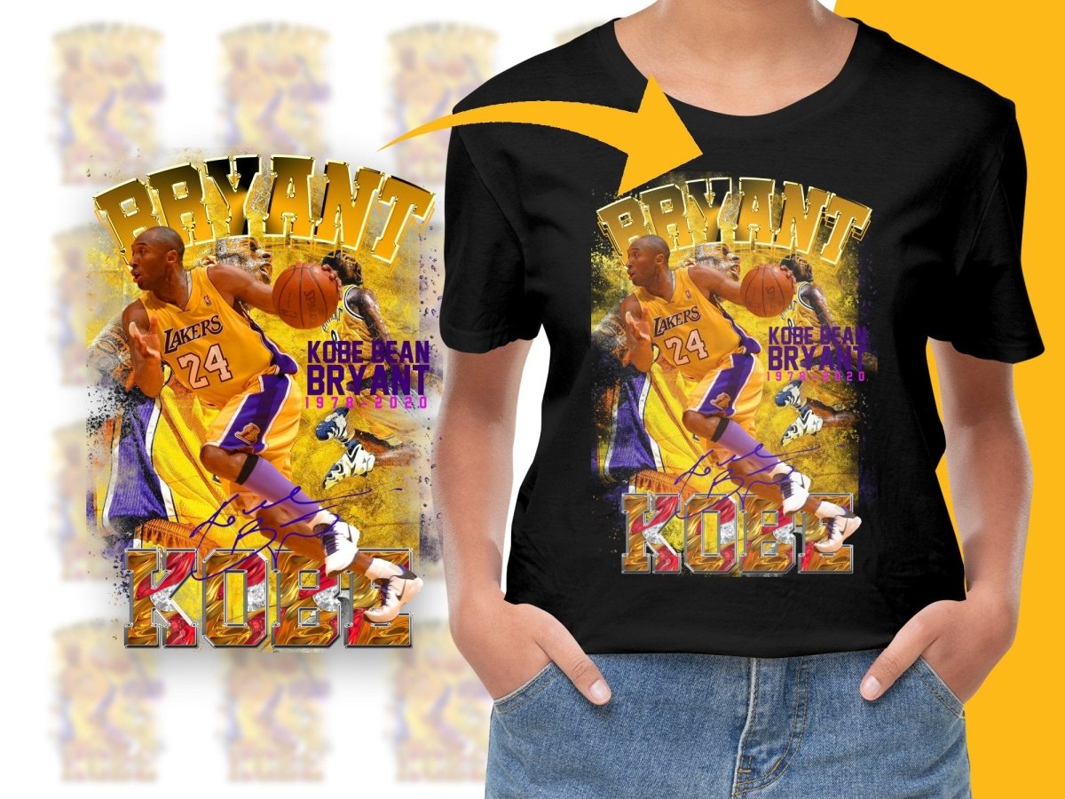 Iconic Basketball Legend Kobe Bean Bryant Bootleg PNG File - Teepew