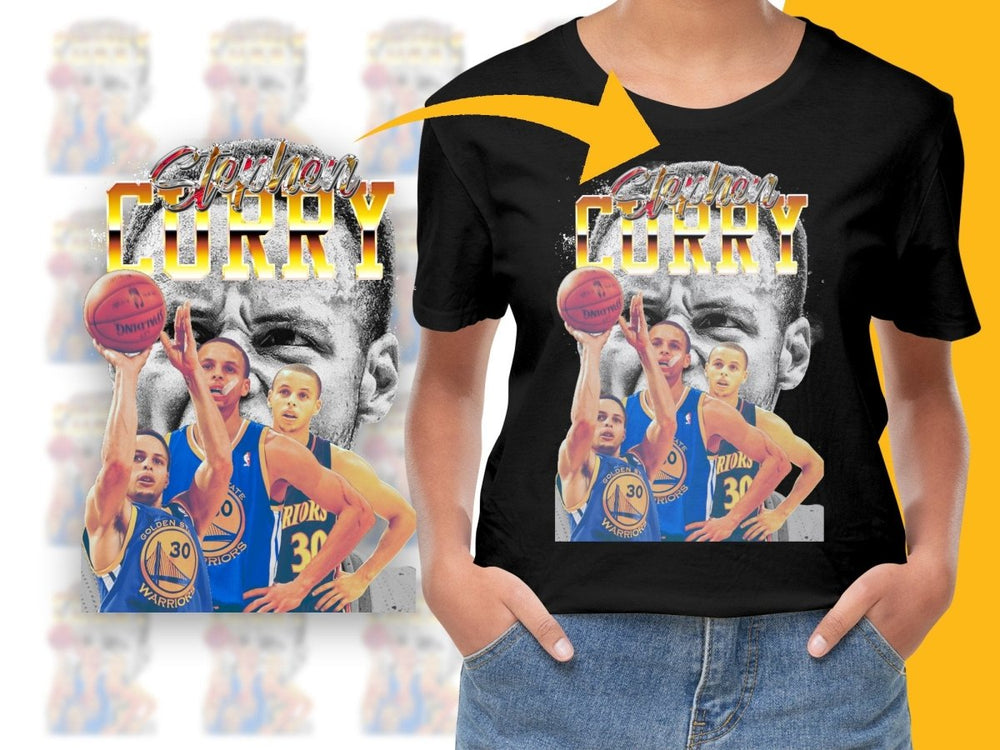 Iconic Basketball Star Stephen Curry Bootleg PNG File - Teepew