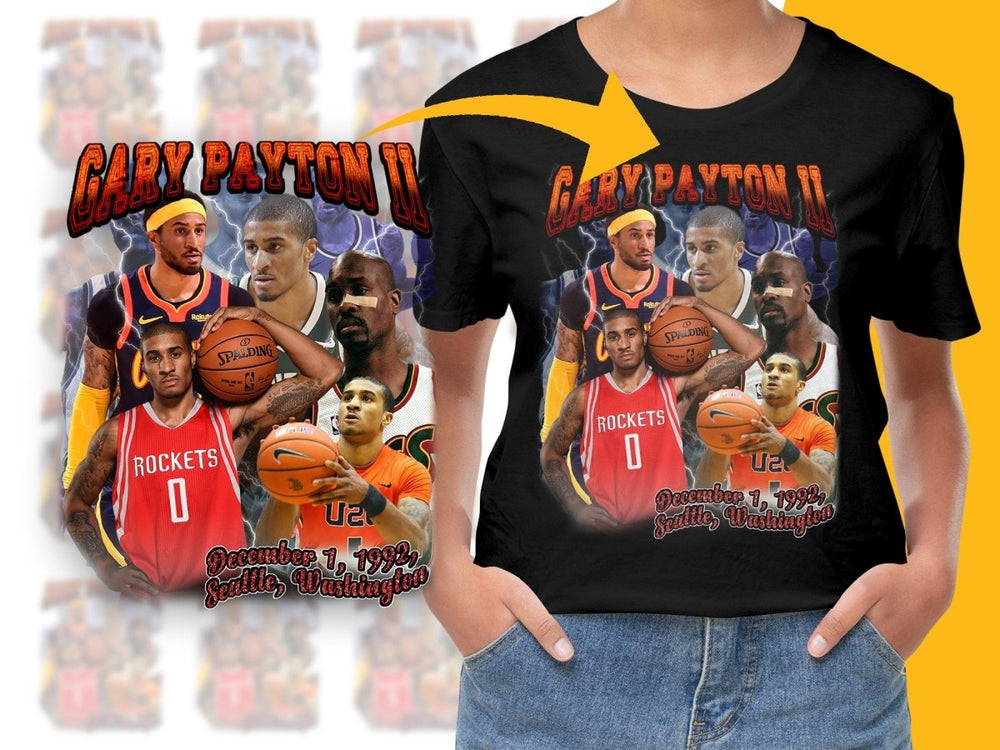 Iconic Gary Payton II Basketball Player Bootleg PNG File - Teepew
