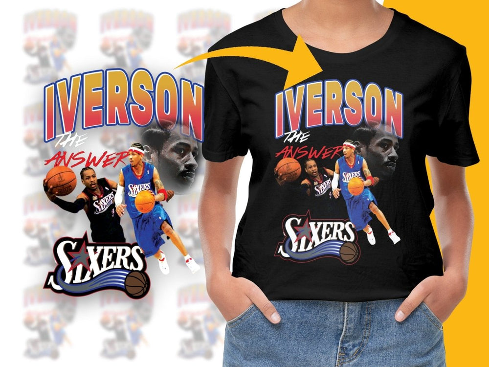 Iconic Iverson The Answer Philly Basketball PNG File - Teepew