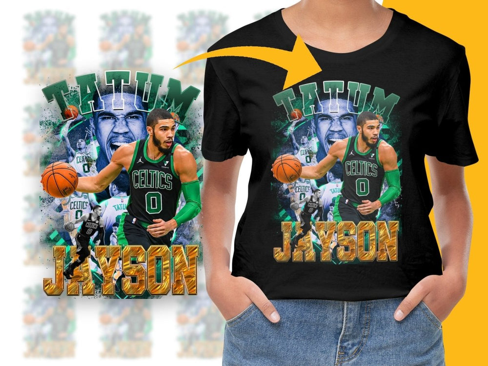 Iconic Jayson Tatum Boston Celtics Basketball Player Bootleg PNG File - Teepew