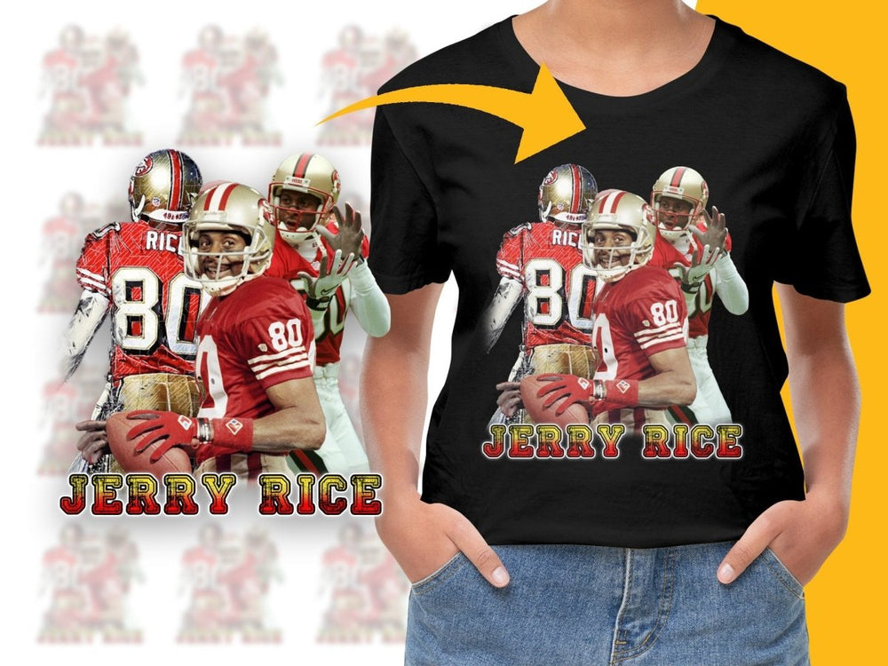 Iconic Jerry Rice Legendary 49ers Football PNG File - Teepew
