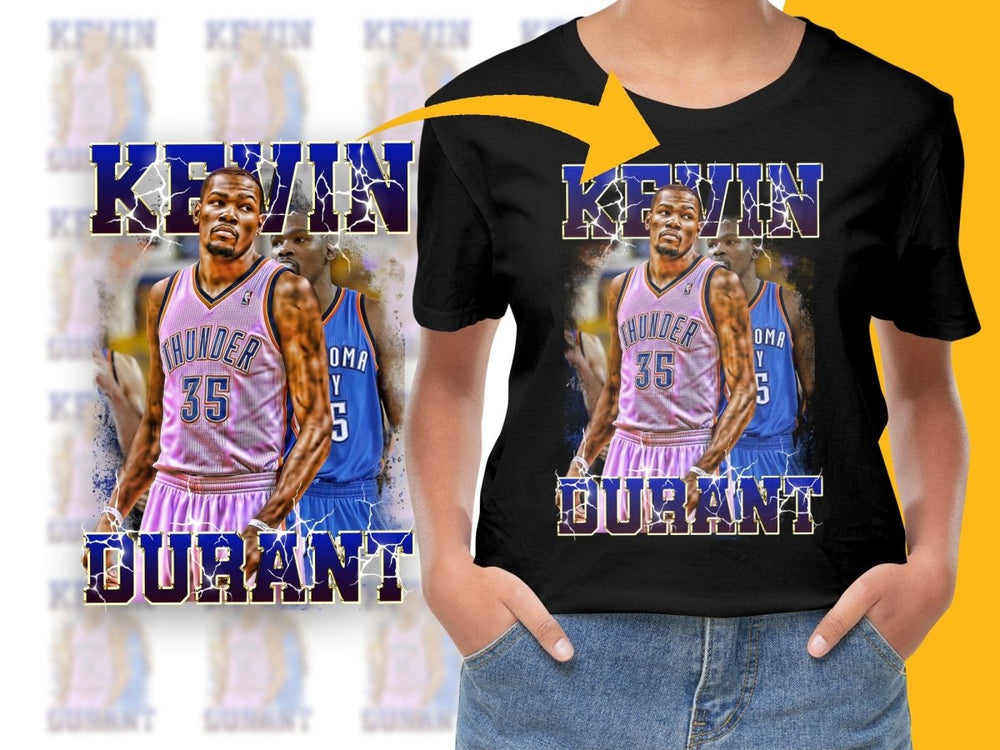 Iconic Kevin Durant Basketball Star Bootleg PNG File - Teepew